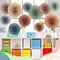 18 Pcs Calming Hanging Paper Fans Decor Back to School Paper Fans Round Garlands Bulletin Board Classroom Decorations for Party